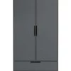 Woood Armoires Enfant Armoire 2 Portes Gris