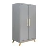 Bopita Armoires Enfant Armoire 2 Portes Gris Naturel Naturel