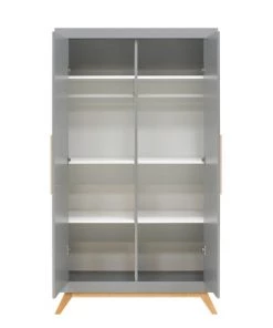 Bopita Armoires Enfant Armoire 2 Portes Gris Naturel Naturel -Armoires enfant Soldes armoire 2 portes gris naturel naturel 2