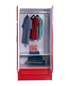 Vipack Armoires Enfant Armoire 2 Portes London Rouge -Armoires enfant Soldes armoire 2 portes london rouge 2