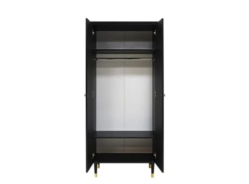 Bopita Armoires Enfant Armoire 2-portes Noir Mat En MDF Et Panneaux De Particules 4 Bopita Armoires Enfant Armoire 2-portes Noir Mat En MDF Et Panneaux De Particules – Image 2
