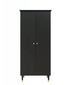 Bopita Armoires Enfant Armoire 2-portes Noir Mat En MDF Et Panneaux De Particules