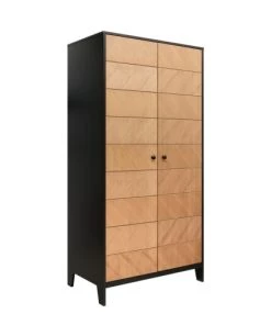 Bopita Armoires Enfant Armoire 2 Portes Noir Naturel Naturel