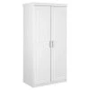 Altobuy Armoires Enfant Armoire 2 Portes + Penderie Bois Massif Vernis Blanc