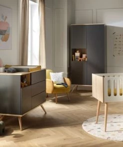 Sauthon Original Armoires Enfant Armoire 3 Portes 1 Niche 209x101x57cm Gris -Armoires enfant Soldes armoire 3 portes 1 niche 209x101x57cm gris 3