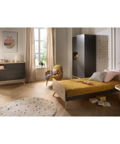 Sauthon Original Armoires Enfant Armoire 3 Portes 1 Niche 209x101x57cm Gris -Armoires enfant Soldes armoire 3 portes 1 niche 209x101x57cm gris 4