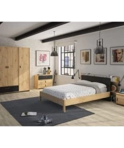 Gami Armoires Enfant Armoire 3 Portes 1 Tiroir Chêne Noir 12 Gami Armoires Enfant Armoire 3 Portes 1 Tiroir Chêne Noir -Armoires enfant Soldes armoire 3 portes 1 tiroir chene noir 4