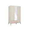 Terre De Nuit Armoires Enfant Armoire 3 Portes 1 Tiroir En Bois Imitation Chêne Blanchi 201cm -Armoires enfant Soldes armoire 3 portes 1 tiroir en bois imitation chene blanchi 201cm