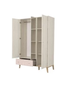 Terre De Nuit Armoires Enfant Armoire 3 Portes 1 Tiroir En Bois Imitation Chêne Blanchi 201cm 8 Terre De Nuit Armoires Enfant Armoire 3 Portes 1 Tiroir En Bois Imitation Chêne Blanchi 201cm -Armoires enfant Soldes armoire 3 portes 1 tiroir en bois imitation chene blanchi 201cm 2
