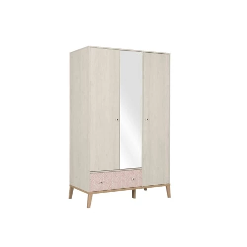 Terre De Nuit Armoires Enfant Armoire 3 Portes 1 Tiroir En Bois Imitation Chêne Blanchi 201cm 3 Terre De Nuit Armoires Enfant Armoire 3 Portes 1 Tiroir En Bois Imitation Chêne Blanchi 201cm
