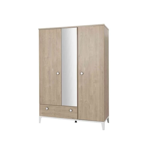 Galipette Armoires Enfant Armoire 3 Portes 1 Tiroir En Bois Imitation Chêne Blond 58cm 5 Galipette Armoires Enfant Armoire 3 Portes 1 Tiroir En Bois Imitation Chêne Blond 58cm – Image 3