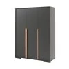 Vipack Armoires Enfant Armoire 3 Portes Anthracite