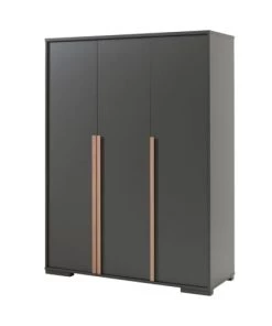 Vipack Armoires Enfant Armoire 3 Portes Anthracite