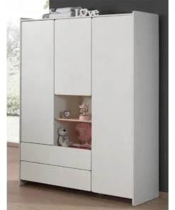 Vipack Armoires Enfant Armoire 3 Portes Blanc -Armoires enfant Soldes armoire 3 portes blanc 35