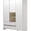 Vipack Armoires Enfant Armoire 3 Portes Blanc