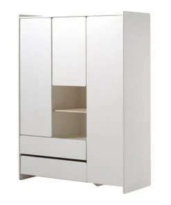 Vipack Armoires Enfant Armoire 3 Portes Blanc