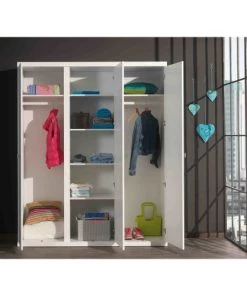 Vipack Armoires Enfant Armoire 3 Portes Blanc -Armoires enfant Soldes armoire 3 portes blanc 84
