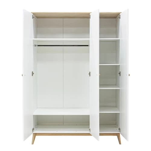 Bopita Armoires Enfant Armoire 3 Portes Blanc Chêne 5 Bopita Armoires Enfant Armoire 3 Portes Blanc Chêne – Image 3