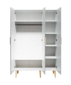 Bopita Armoires Enfant Armoire 3 Portes Blanc Gris -Armoires enfant Soldes armoire 3 portes blanc gris 2