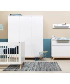 Bopita Armoires Enfant Armoire 3 Portes Blanc Naturel -Armoires enfant Soldes armoire 3 portes blanc naturel 3