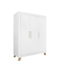 Bopita Armoires Enfant Armoire 3 Portes Blanc Naturel