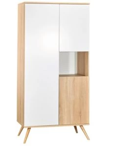 Sauthon Armoires Enfant Armoire 3 Portes Couleur Bois Et Blanc