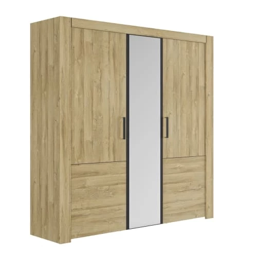 Gami Armoires Enfant Armoire 3 Portes Effet Bois Marron Clair 5 Gami Armoires Enfant Armoire 3 Portes Effet Bois Marron Clair – Image 3