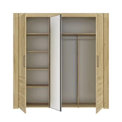 Gami Armoires Enfant Armoire 3 Portes Effet Bois Marron Clair 7 Gami Armoires Enfant Armoire 3 Portes Effet Bois Marron Clair – Image 5