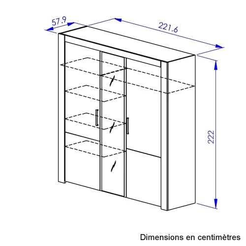Gami Armoires Enfant Armoire 3 Portes Effet Bois Marron Clair 8 Gami Armoires Enfant Armoire 3 Portes Effet Bois Marron Clair – Image 6
