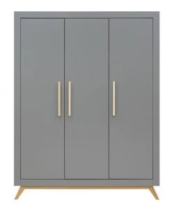 Bopita Armoires Enfant Armoire 3 Portes Gris