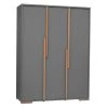 Pinio Armoires Enfant Armoire 3 Portes Gris Naturel -Armoires enfant Soldes armoire 3 portes gris naturel