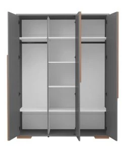Pinio Armoires Enfant Armoire 3 Portes Gris Naturel -Armoires enfant Soldes armoire 3 portes gris naturel 2