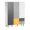 Vox Armoires Enfant Armoire 3 Portes Jaune