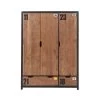 Vipack Armoires Enfant Armoire 3 Portes Noir Naturel -Armoires enfant Soldes armoire 3 portes noir naturel