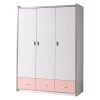 Vipack Armoires Enfant Armoire 3 Portes Rose