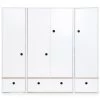 Wookids Armoires Enfant Armoire 4 Portes Blanc -Armoires enfant Soldes armoire 4 portes blanc