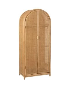 Calicosy Armoires Enfant Armoire Avec 2 Portes En Rotin Naturel -Armoires enfant Soldes armoire avec 2 portes en rotin naturel 2