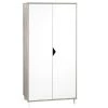 BabyPrice Armoires Enfant Armoire Bébé 2 Portes 175x86x56cm En Bois Gris Foncé -Armoires enfant Soldes armoire bebe 2 portes 175x86x56cm en bois gris fonce 1