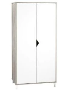 BabyPrice Armoires Enfant Armoire Bébé 2 Portes 175x86x56cm En Bois Beige -Armoires enfant Soldes armoire bebe 2 portes 175x86x56cm en bois gris fonce