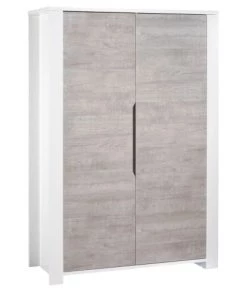 Sauthon Armoires Enfant Armoire Bébé 2 Portes 191x130x58cm En Bois Blanc