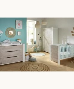 Sauthon Armoires Enfant Armoire Bébé 2 Portes 191x130x58cm En Bois Blanc -Armoires enfant Soldes armoire bebe 2 portes 191x130x58cm en bois blanc 6