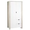 Sauthon Armoires Enfant Armoire Bébé 2 Portes 193x99x57cm En Bois Blanc