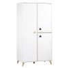 Sauthon Armoires Enfant Armoire Bébé Design 196x102x57cm En Bois Blanc