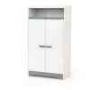 AT4 Armoires Enfant Armoire Blanc Et Gris -Armoires enfant Soldes armoire blanc et gris 1