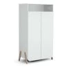 AT4 Armoires Enfant Armoire Blanc Et Hêtre -Armoires enfant Soldes armoire blanc et hetre