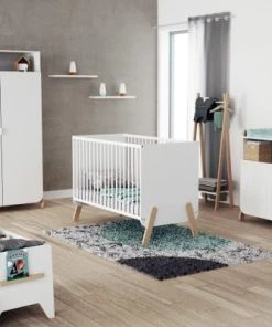 AT4 Armoires Enfant Armoire Blanc Et Hêtre -Armoires enfant Soldes armoire blanc et hetre 2