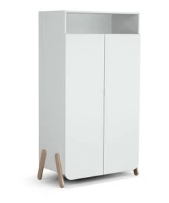 AT4 Armoires Enfant Armoire Blanc Et Hêtre