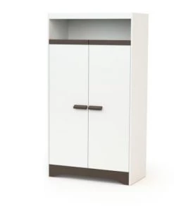 AT4 Armoires Enfant Armoire Blanc Et Taupe