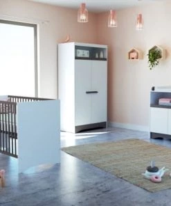 AT4 Armoires Enfant Armoire Blanc Et Taupe -Armoires enfant Soldes armoire blanc et taupe 4