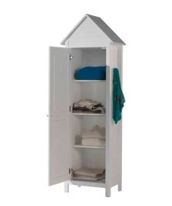 Armoires enfant Soldes -Armoires enfant Soldes armoire cabane 1 porte en bois blanc 192cm 1